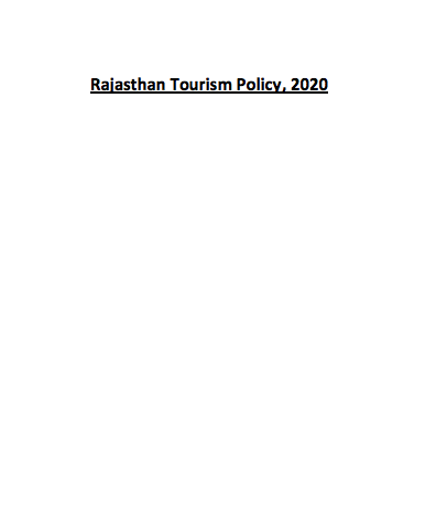 Rajasthan Tourism Policy 2021