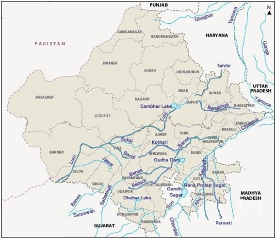 Rajasthan Rivers, Rivers of Rajasthan