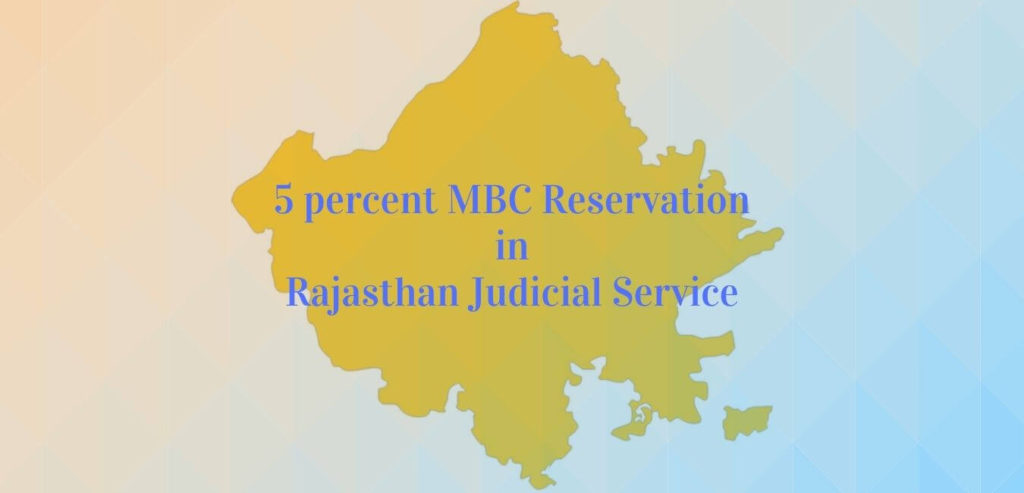 MBC Reservation in Rajasthan Judicial Services