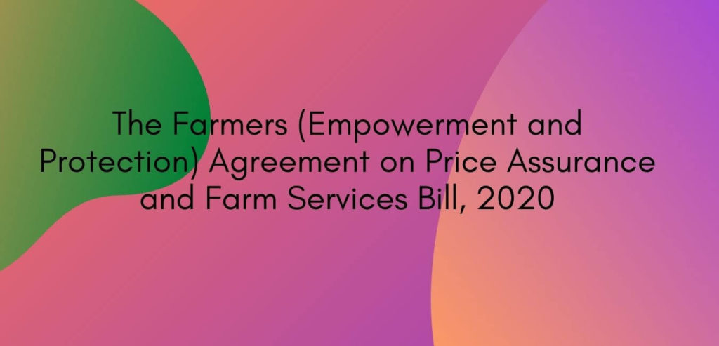 Farm Services Bill 2020