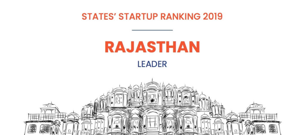 Rajasthan Startup Ecosystem Ranking 2019 Leader